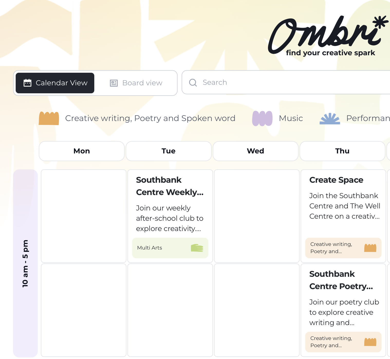 Create public timetables and booking forms